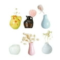 thumbnail image 3 of 14/12/10/9/8/6/4/3/2/1 Pieces Mini Vase Magnets Mini Ceramic Vase Refrigerator Magnets 3D Plant Magnets for Refrigerator Kitchen Locker office Decoration, 3 of 7
