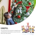 thumbnail image 2 of Toystoory Decoración colgante de Navidad para Hotel en casa, fiesta, banquete, árbol de Navidad portátil, ventana, colgante de resina alegre para Kits de decoración para fiestas 4 cabezas Toystoory HA069810-03B, 2 of 6