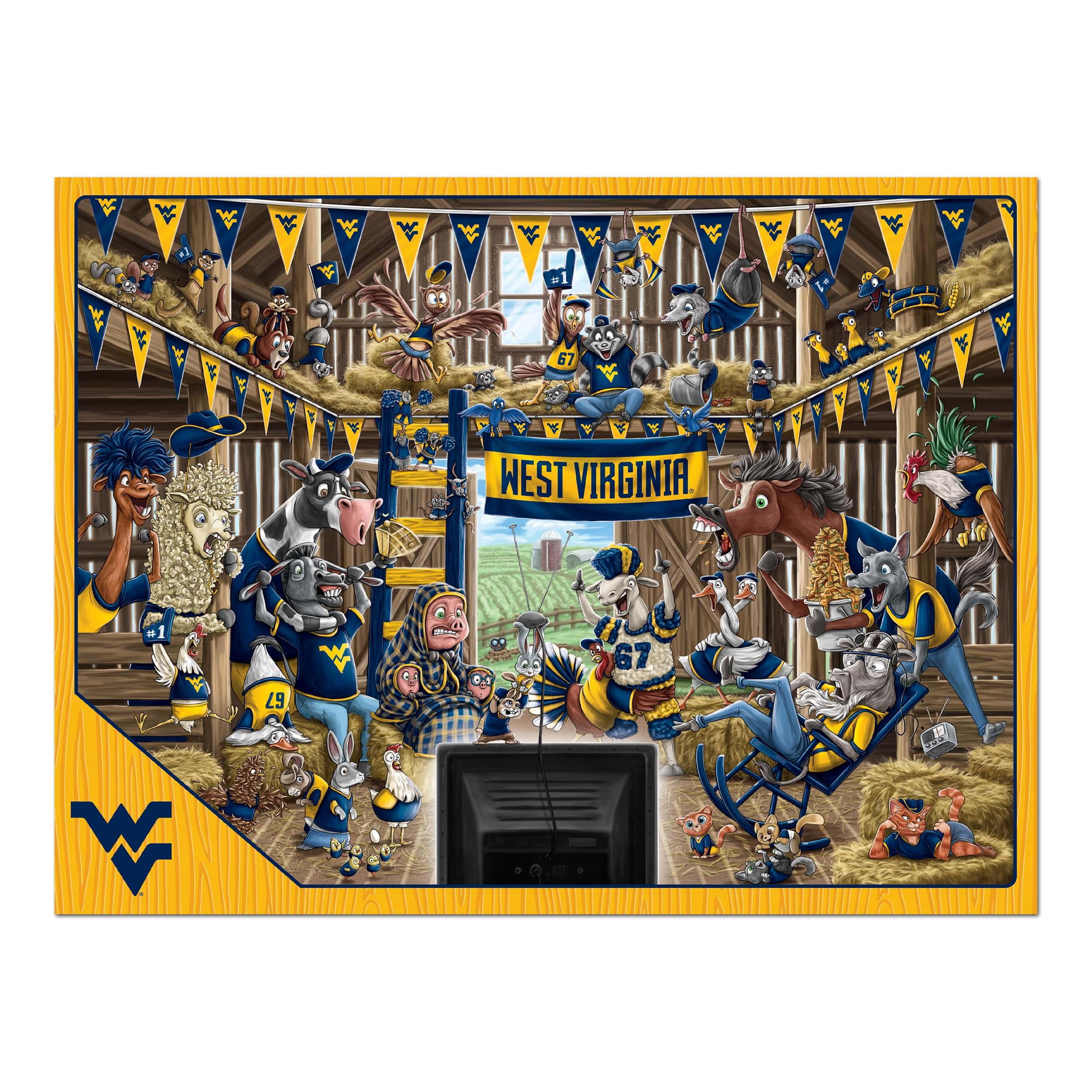 YouTheFan NCAA West Virginia Mountaineers Barnyard Fans Puzzle - 500 Piece