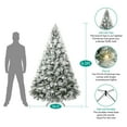 thumbnail image 5 of Glasgow Artificial Christmas Tree, Prelit Christmas Tree with Lights, Pine and Hinged White Christmas Trees with Tips 6.5 Foot, 5 of 9