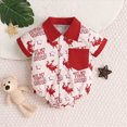 thumbnail image 2 of Western Baby Boy Outfit Long Sleeve Cowboy Dress Shirt Bubble Romper Button Bodysuit Oneise Clothes Kaprioy, 2 of 6