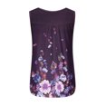 thumbnail image 5 of USSUMA Plus Womens Tops Dressy Casual Pleated Flowy Tank V Neck Women's Tunics Floral Print Button Vest Basic Tee T Shirts for Women Sleeveless Summer Blouses Trendy, 5 of 5