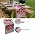 thumbnail image 5 of Red Morocco Table Runner - 70 Inch Long, Kitchen Dining Table Runner Dresser Scarves, Rustic Country Smear Street Mottled Art Farmhouse Decor for Coffee Tables Wedding Party Banquet, 5 of 8