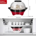 thumbnail image 4 of Electric Hot Oil Stirring Popcorn Maker,800W Popcorn Popper Machine with Measuring Cups and Large Lid, 6 Quart, Red, 342913cm, RH-906, 4 of 5