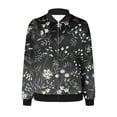 thumbnail image 4 of WXLWZYWL Bomber Jacket Women Plus Size 2024 Casual Floral Lightweight Jackets Trendy Zip Up Coat Outwear with Pockets, 4 of 5