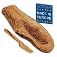 thumbnail image 6 of Crystalia Handmade Olive Wood Cutting Board and Knife for Kitchen, Solid Wood Serving Board, 6 of 7