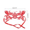 thumbnail image 2 of Unique Bargains 1 Pc Lace Large Butterfly Half Face Party Mask for Masquerade Party Red Lace, 2 of 5