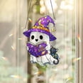 thumbnail image 3 of ViciArt Hologram Acrylic Ghost Suncatcher – Witch Hat, "Stay Spooky" Design, Halloween Window Hanging, 3 of 4