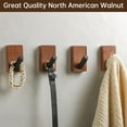 thumbnail image 3 of PYYNA-4 Pack Wooden Wall Hooks, Adhesive and Screw Mounted for Heavy Duty, Boho Decorative Coat Hooks for Towel, Clothes, Blanket, Hat, Entryway, Nursery Door, 3 of 4