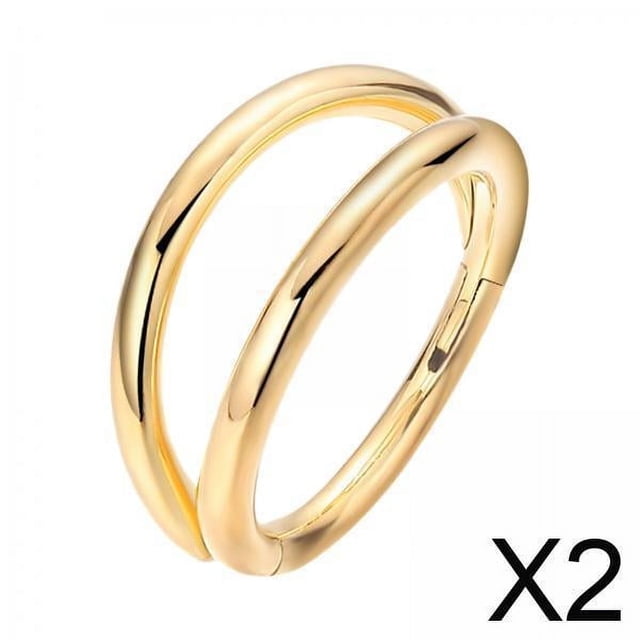 Anillos para la nariz,Aro para la nariz de acero inoxidable,anillos para el tabique nasal,Pendiente de aro nasal abierto doble para mujer,Accesorios de joyería con pendientes en forma de