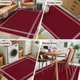 thumbnail image 5 of Pure Red Wine Runner Rug 2.7x5 FT, Non Slip Entryway Carpet, Simple Solid Color Washable Soft Floor Carpet Entrance Mat Non-Shedding Throw Rug for Hallway Laundry Room Bedside, 5 of 9