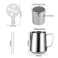 thumbnail image 4 of taza medidora de leche para café plantilla de decoración tanque de flores de acero inoxidable, 4 of 6