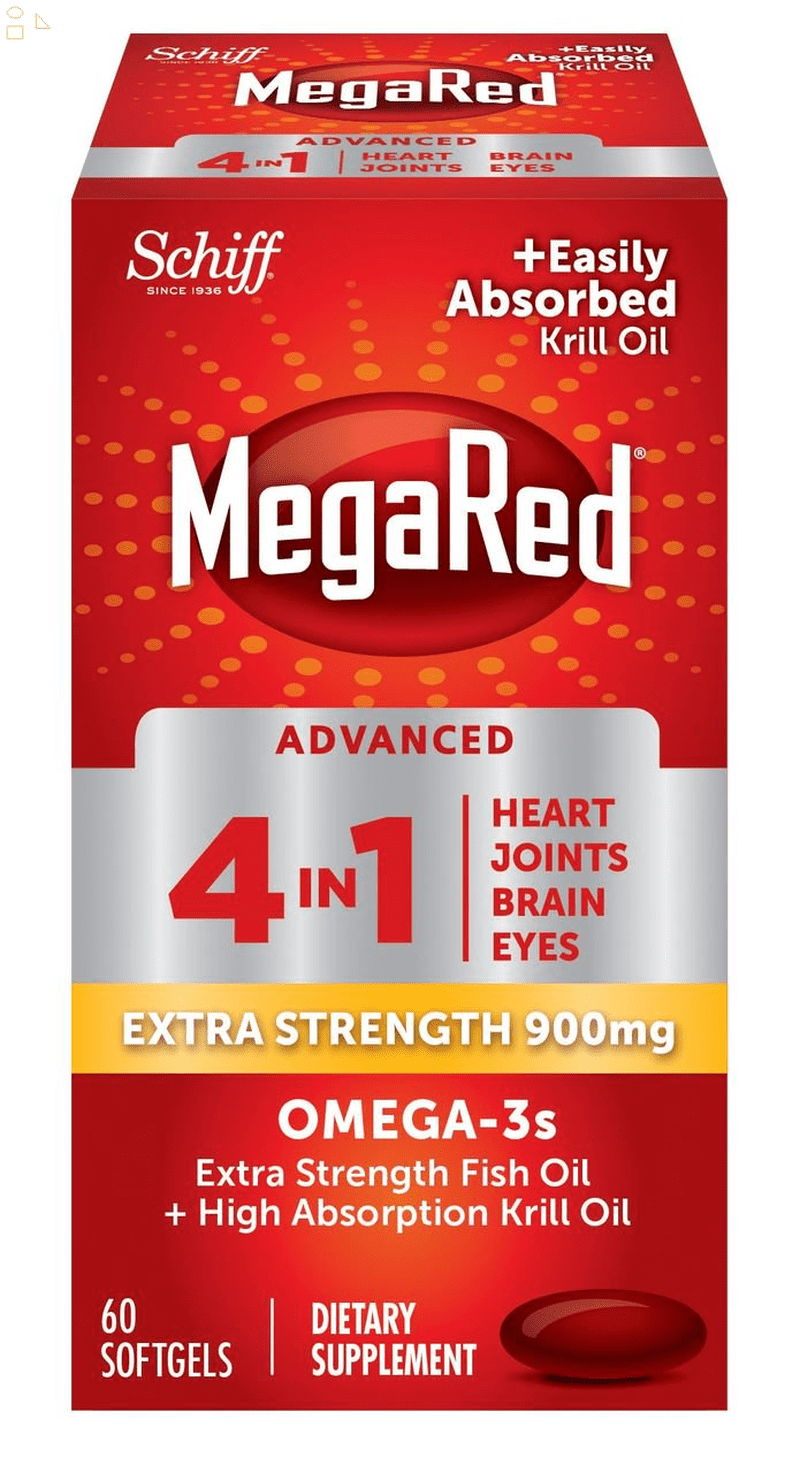 Megared Advanced 900 Mg Strength Omega3 Krill Oil 4In1 60 softgels