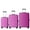 Lavender Pink, variant on Unisex Luggage Set of 3 with 20" 24" 28", Honeycomb-Patterned Suitcase with 3-Step Push Botton Handle & TSA-Lock