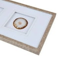 thumbnail image 3 of Madison Park Natural Agate Trio Real Stone Framed Glass and Double Matted Wall Art in Natural, 34"W x 13"H x 1.25"D, 3 of 4