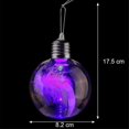 thumbnail image 2 of 6 piezas de bolas de Navidad LED transparentes para colgar adornos de bolas para árbol de Navidad, decoraciones para fiestas de cumpleaños y bodas, 2 of 5