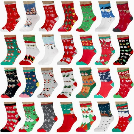 

MarJunSep 28 Pairs Women s Christmas Holiday Socks Funny Cotton Xmas Socks Gift Stocking Stuffers for Girls Boys Men