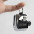 thumbnail image 3 of 1 Pack Stainless Steel Hand Tally Counter 4 Digit Tally Counters Mechanical Palm Counter Clicker Counter Handheld Pitch Click Counter Metal Number Count for Row, People, Golf, Lap & Knitting, 3 of 6
