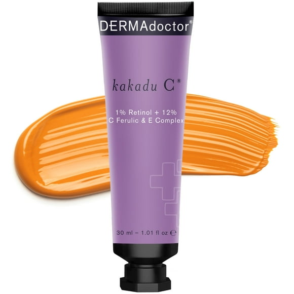 DERMAdoctor Kakadu C Dermatologue Formulée Crème au Rétinol 1 % + Vitamine C, Complexe Férulique E, Crème pour le Visage Anti-âge pour Illuminer, Lisser et Raffermir. Traitement de l'Hyperpigmentation