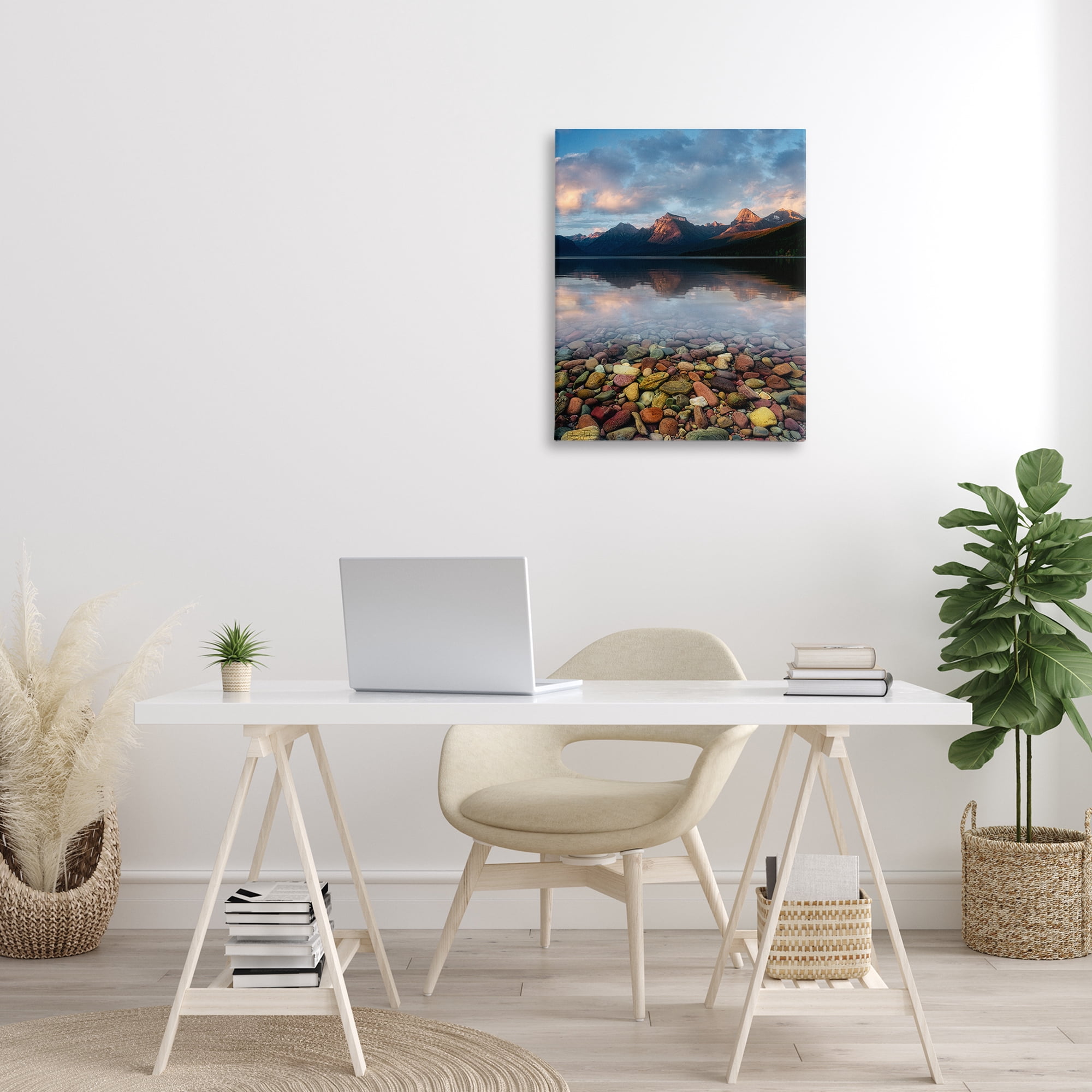 Stupell Industries Clear Water Pebbles Landscape Photography Gallery Wrapped Canvas Art Print Wall Art, 24 x 30