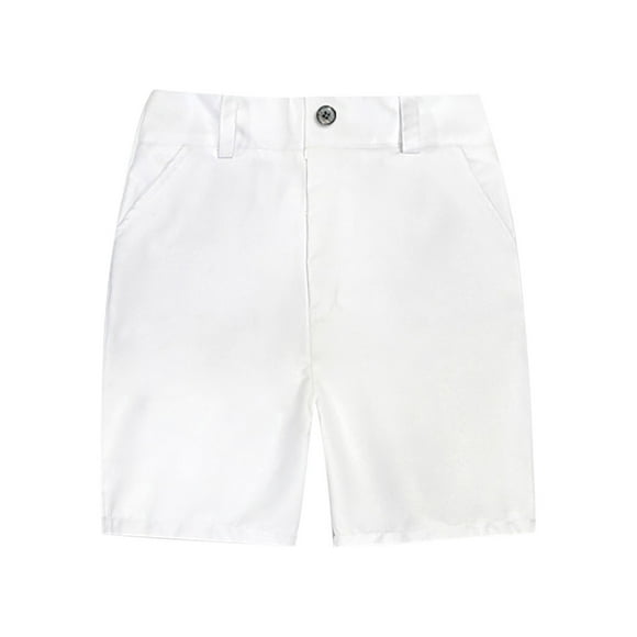 Odeerbi 3-16 Años Niños Niñas Traje Formal Pantalones Cortos Uniformes Verano Color Sólido Sin Arrugas Pantalones Cortos Escolares