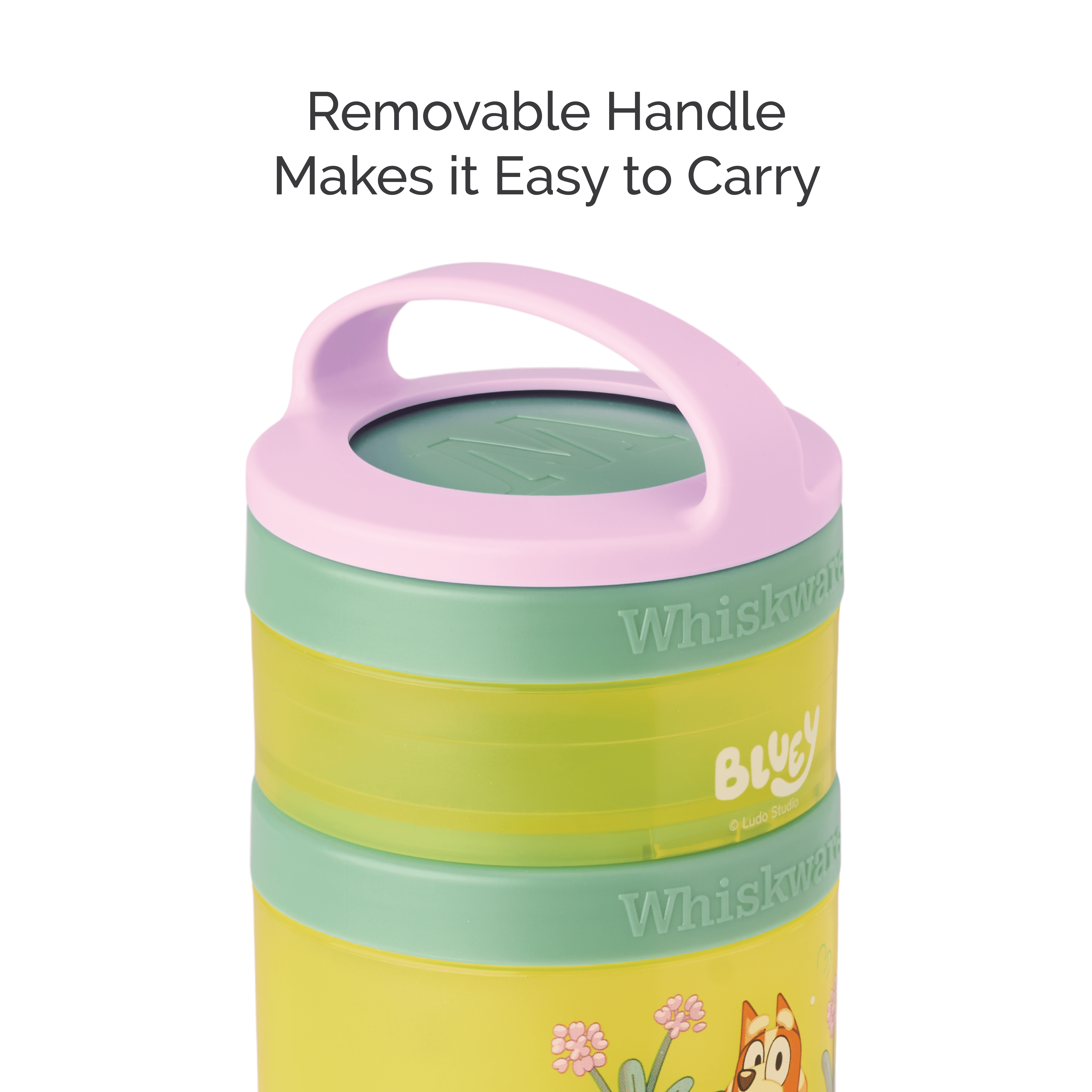 Whiskware Snack Container 2-Jar Bluey Garden