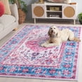 thumbnail image 5 of SAFAVIEH Arizona Calista Oriental Machine Washable Area Rug, Ivory/Light Blue, 4' x 6', 5 of 13