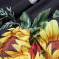 thumbnail image 4 of RYNGHIPY Black Floral Comforter Set Full Size Retro Yellow Sunflower Butterflies Leaves Bedding Set for Home Decor 100% Lightweight Breathable Microfiber Quilt Set (Black, Full), 4 of 7