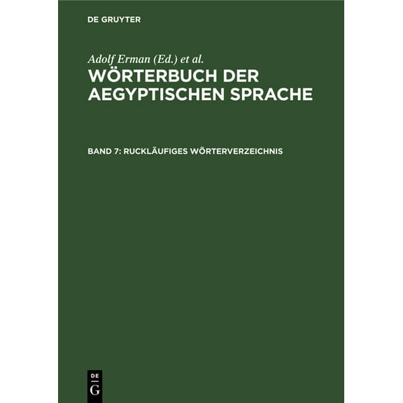 Ruckläufiges Wörterverzeichnis, (Hardcover)