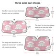 thumbnail image 2 of Foldable Car Windshield Sunshade UV Sun Visor Protector Blocks UV Rays Keeps Vehicle Cool 53x23.5 Inch White Poodles, 2 of 8
