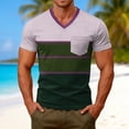 thumbnail image 2 of CONZONE Men's Tshirts Short Sleeve T-Shirts for Men Casual Striped V Neck Lightweight Tees Cozy Summer Tops, 2 of 8