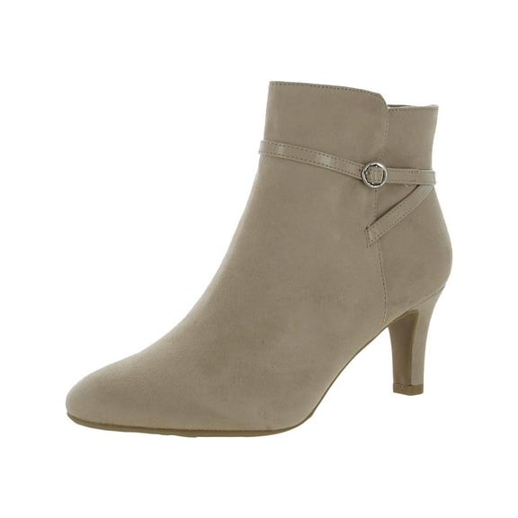 LifeStride Womens Guild Faux Leather Pointed Toe Ankle Boots