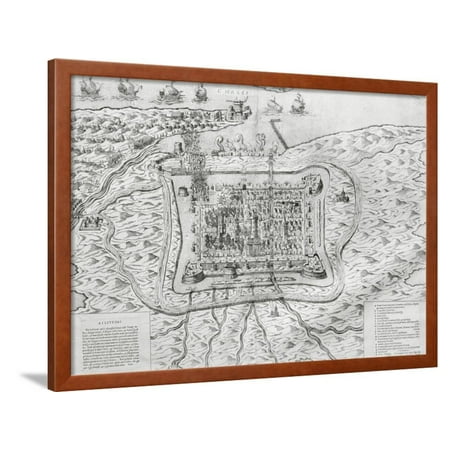 Capture of Calais from the English in 1558 by Francis De Lorraine, Duke of Guise (1558). Framed Print Wall Art By Tarker