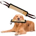 thumbnail image 1 of Wekvgz - Juguete de tira y afloja para perros, almohada de lino para entrenamiento de perros con 2 asas, juguete interactivo para morder para perros, fácil de limpiar, juguete para morder para, 1 of 8
