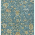 thumbnail image 3 of HomeRoots 626249 5 x 8 ft. Teal, Blue & Gold Floral Washable Traditional Indoor & Outdoor Rectangle Area Rug, 3 of 8