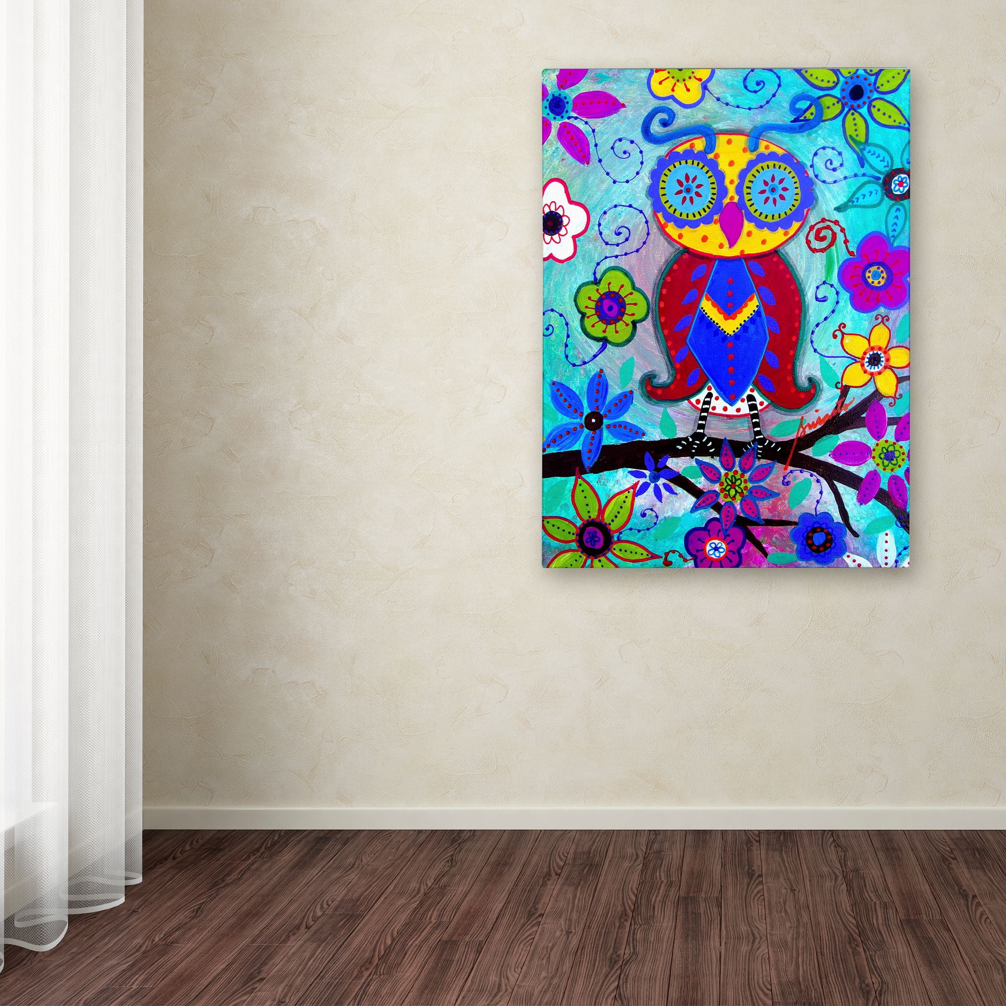 Trademark Fine Art 'The Judicious Owl' Canvas Art by Prisarts