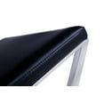 thumbnail image 7 of Pasargad Luxe Collection Faux Leather Bench Black, 7 of 7