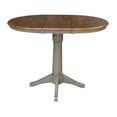 thumbnail image 4 of 36" Round Wood Distressed Hickory/Stone Extension Dining Table With 4 Stools, 4 of 8