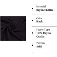 thumbnail image 2 of FabricLA Rayon Challis Fabric - 58/60" Inches (150 cm) Wide - Lightweight & Wrinkle Resistant Fabric - Use as Lounge Wear, Jumpsuits, Pajamas, and Skirts - Black Rayon Fabric, 10 Continuous Yards, 2 of 8