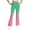 Z5-Green-fleece lined leggings clearance, variant on Frostluinai High Waist Fleece Lined Leggings Kids Girls Warm Yoga Flare Pants Gradient Thermal Bell Bottoms Workout Leggings for Girls