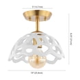 thumbnail image 3 of Safavieh 8.25" Eldrid Mid-Century Iron Flush Mount Lights, White, 3 of 7