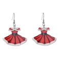 thumbnail image 1 of Festival Acrylic Earrings Featuring Wine Glass or Christmas Dress Pattern Party Earrings Stylish Ear Jewelry for Women, 1 of 4