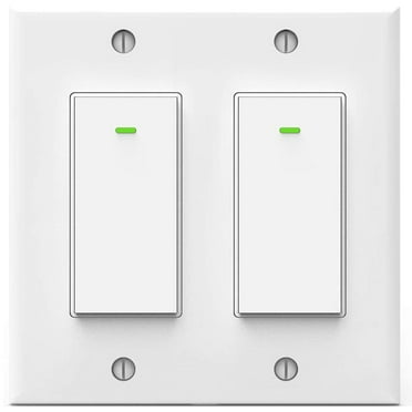 WiFi Light Switch Smart Switch 2 Gang Touch Wall Switch - Compatible with Alexa Google Assistant
