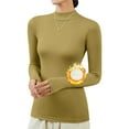 thumbnail image 2 of Casual Women Thermal Underwear Cold Weather Long Sleeve Tight Slim Pullover Undershirt Turtleneck Elegant Winter Plush Base Layer Pajama Fashion Warm Lined Soft Tops, 2 of 7