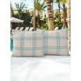thumbnail image 4 of Outdoor Pillows Waterproof, Blue Checkered Throw Pillows with Inserts Included, Rustic Farmhouse Buffalo Plaid Indoor Outdoor Decorative Lumbar Pillow for Bed/Couch/Patio 16"x16", 2Pcs, 4 of 8