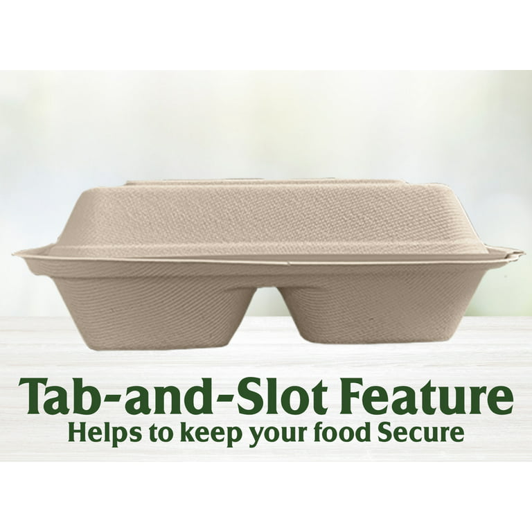 Stock Your Home 9 x 6 Clamshell Styrofoam Containers (25 Count) - 1 Co