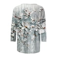 thumbnail image 5 of RXMEKW Womens Tops 3/4 Sleeve Loose Fit Womens Fashion Printed Loose T-Shirt Mid-Length 3/4 Sleeves Blouse Round Neck Casual Tops Womens 3/4 Sleeve Tops and Blouses Womens 3/4 Sleeve T Shirts, 5 of 5