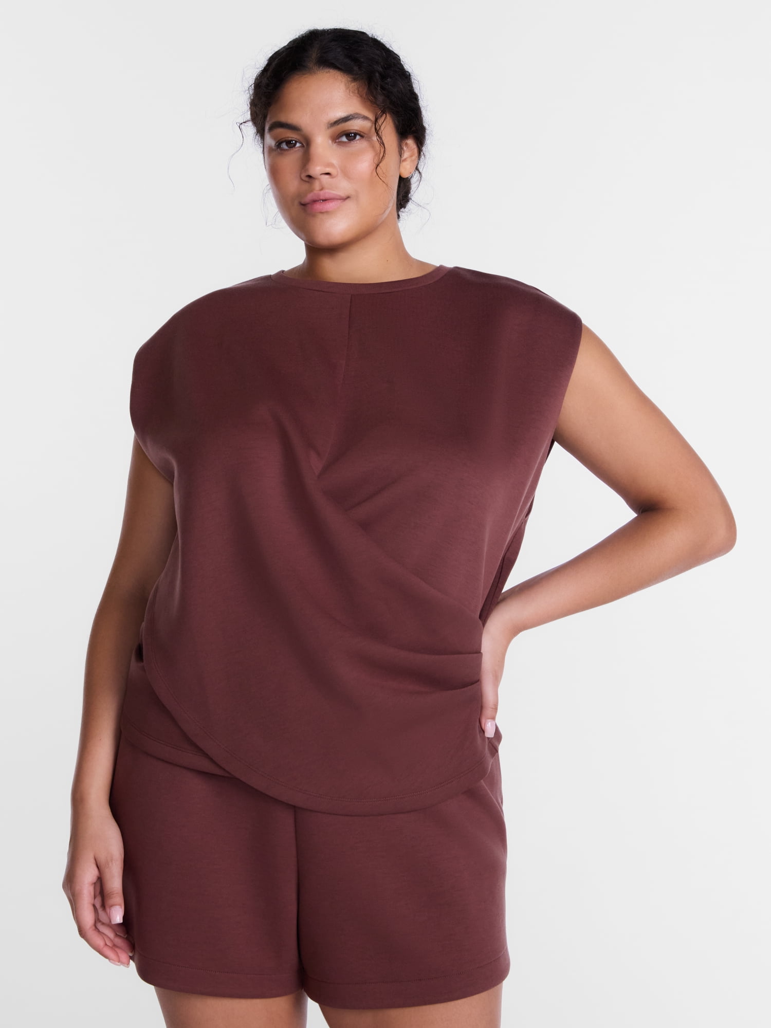Avia Women's Knit Wrap Tank Top, Sizes XS-XXXL