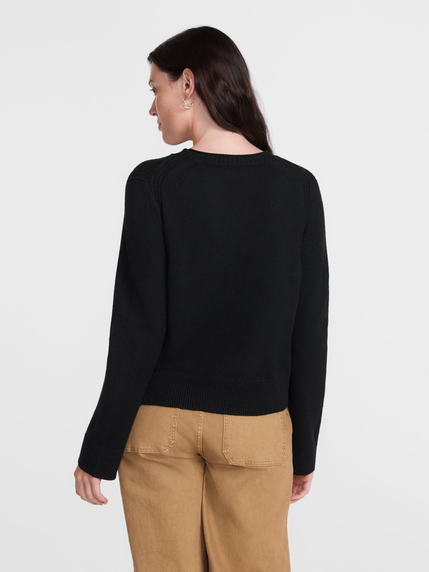 Scenario Women's and Women's Plus Cozy Crewneck Sweater with Long Sleeves, Sizes XS-4X