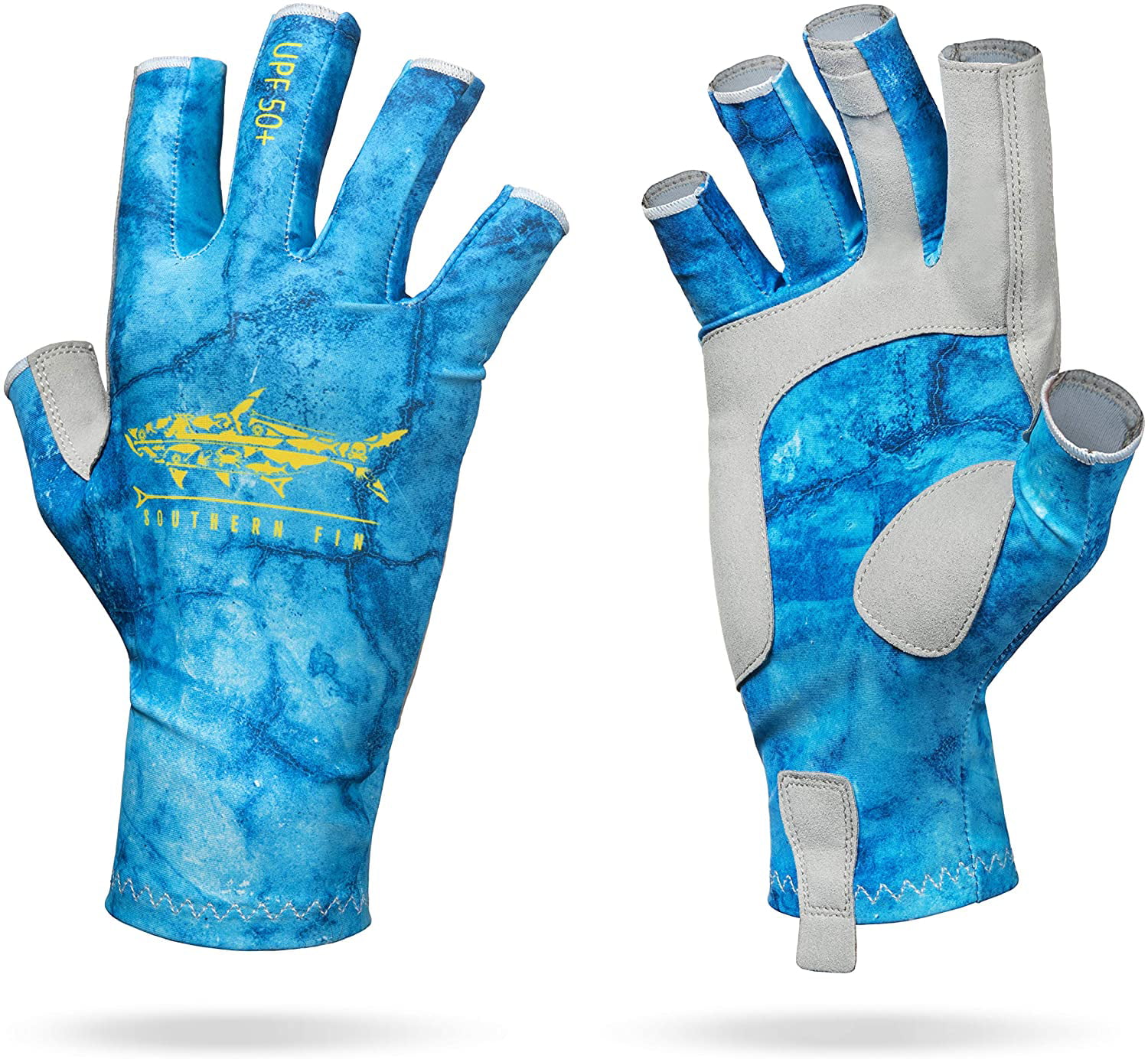 UPF Sun Gloves Half Finger Fishing Gloves Anti-UV Sun Protection 50 1 Pair 
